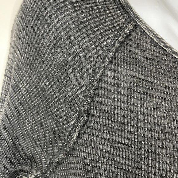 Able Dress M Gray Aztec Waffleknit Long Sleeve Stretch - Picture 10 of 10